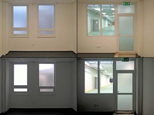 Savmart hatású betekintésgátló épületüveg fólia ajtó- és ablaküvegen